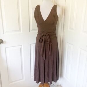 🗽 Bcbgmaxazria brown fit flare midi Jersey dress XS